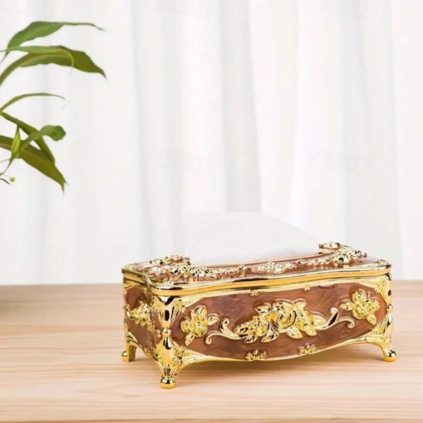 Tissue Box Holder, Vintage Toilet Paper Holder, Elegant Acrylic Facial Tissue Napkin Dispenser Holder For Bedroom, Coffee Table, Bathroom, Home, Restaurant, Wedding