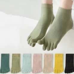 Toe Socks Solid One Size Socks for Women Solid Colored Spring Summer