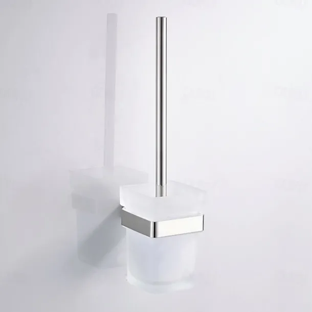 Toilet Brush Holder New Design Stainless Steel Bathroom Accessory Wall Mounted 1pc