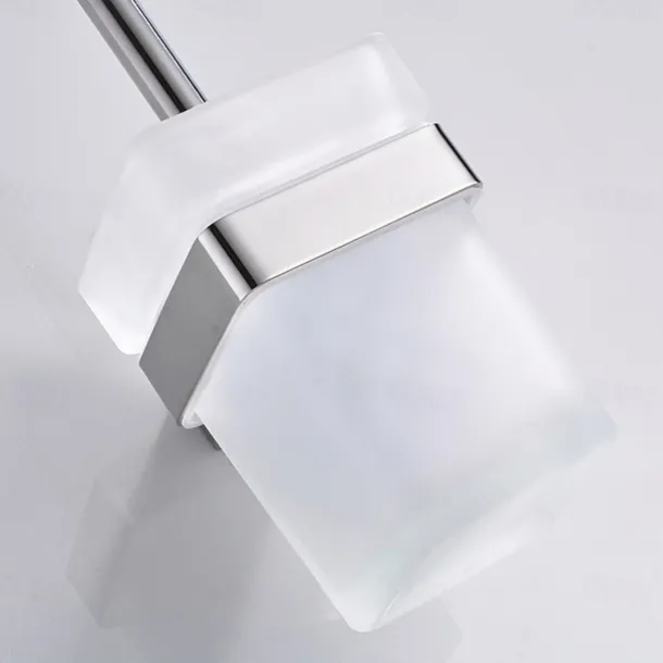 Toilet Brush Holder New Design Stainless Steel Bathroom Accessory Wall Mounted 1pc