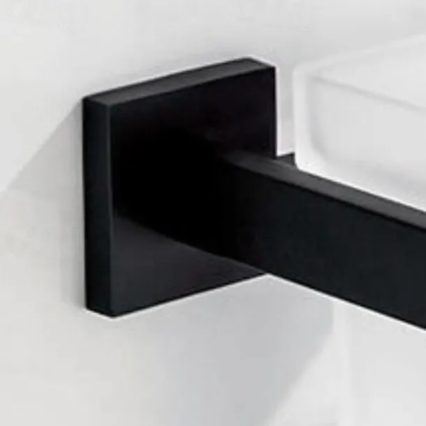 Toilet Brush Holder Set New Design Stainless Steel Matte Black Toilet Brush Holder Wall Mounted 1pc