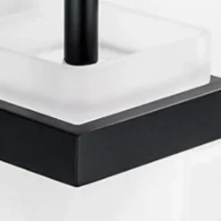 Toilet Brush Holder Set New Design Stainless Steel Matte Black Toilet Brush Holder Wall Mounted 1pc