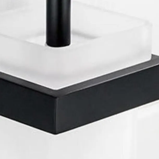 Toilet Brush Holder Set New Design Stainless Steel Matte Black Toilet Brush Holder Wall Mounted 1pc