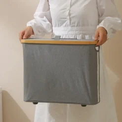 Toilet Paper Basket with Lid Large Capacity Easy to Install Toilet Paper Storage Organizer Multi-purpose Toilet Paper Holder