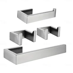 Toilet Paper Holder / Towel Bar / Bathroom Accessory Set Creative / Premium Design Fun & Whimsical / Contemporary Metal / Stainless Steel / Stainless Steel + A Grade ABS 4pcs - Bathroom Wall Mount