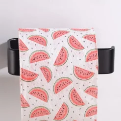 Toilet Paper Holder Aluminum Material Bathroom Wall Mounted Toilet Roll Paper Single Rod Black 1pc