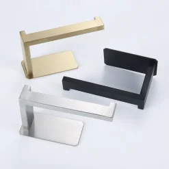 Toilet Paper Holder for Bathroom Self-adhesive 304 Stainless Steel Roll Paper Holder Paper Towel Holder Punch Free Wall Mounted Toilet Paper Holder Bathroom Roll Paper Holder