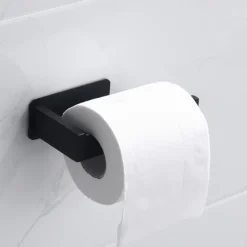 Toilet Paper Holder for Bathroom Self-adhesive 304 Stainless Steel Roll Paper Holder Paper Towel Holder Punch Free Wall Mounted Toilet Paper Holder Bathroom Roll Paper Holder