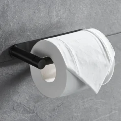 Toilet Paper Holder Self-adhesive Roll Paper Holder Stainless Steel Material Paper Towel Holder Brushed and Painted Finishes