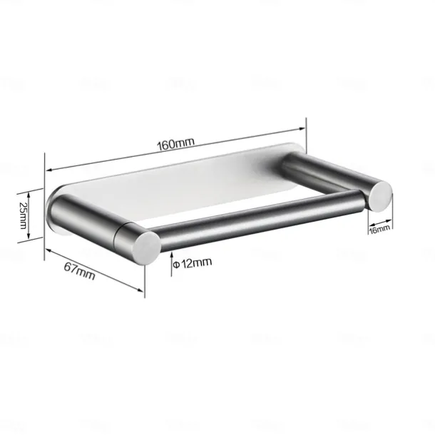 Toilet Paper Holder Self-adhesive Roll Paper Holder Stainless Steel Material Paper Towel Holder Brushed and Painted Finishes