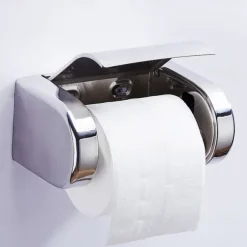 Toilet Paper Holder Stainless Steel Waterproof Paper Roll Holders Wall Mounted(Polishing Chrome)