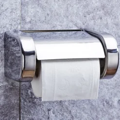 Toilet Paper Holder Stainless Steel Waterproof Paper Roll Holders Wall Mounted(Polishing Chrome)