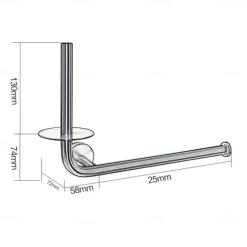 Toilet Paper Holder Vertical Installation Towel Bar Detachable 304 Stainless Steel Brushed Nickel and Matte Black 1pc