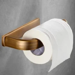 Toilet Paper Holders Contemporary Brass Roll Paper Holder Matte Brass 1pc