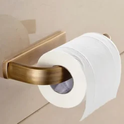 Toilet Paper Holders Contemporary Brass Roll Paper Holder Matte Brass 1pc