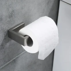 Toilet Paper Holder,Wall Mounted 304 Stainless Steel 14.5cm Tissue Roll Hanger Dispenser for Bathroom & Kitchen (Black/Brushed Nickel/Chrome)