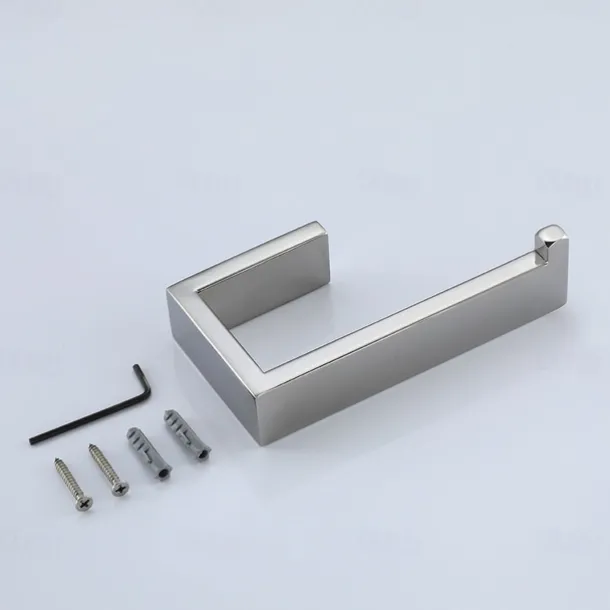 Toilet Paper Holder,Wall Mounted 304 Stainless Steel 14.5cm Tissue Roll Hanger Dispenser for Bathroom & Kitchen (Black/Brushed Nickel/Chrome)