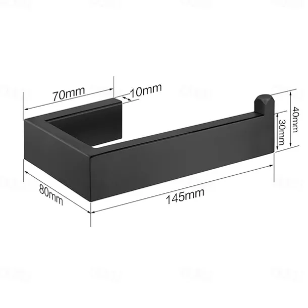 Toilet Paper Holder,Wall Mounted 304 Stainless Steel 14.5cm Tissue Roll Hanger Dispenser for Bathroom & Kitchen (Black/Brushed Nickel/Chrome)