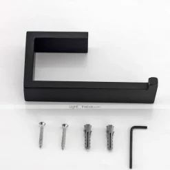 Toilet Paper Holder,Wall Mounted 304 Stainless Steel 14.5cm Tissue Roll Hanger Dispenser for Bathroom & Kitchen (Black/Brushed Nickel/Chrome)