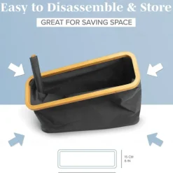 Toilet Paper Storage for 12 Rolls, Stackable & Foldable - The Ultimate Bathroom Organizer - Waterproof Basket with Bamboo Lid - Elegant Toilet Paper Storage Holder