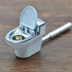 Toilet Shaped Ceramic Portable Pipe for Tobacco