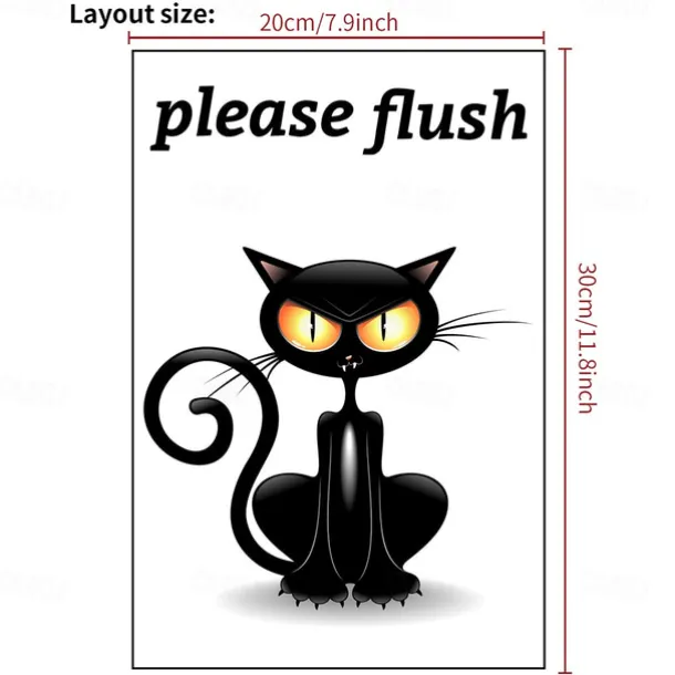 Toilet Sticker, Please Rinse, Funny Cartoon Turtle Pattern Self-Adhesive Wall Stickers, Bathroom Home Decoration Stickers, Removable Stickers