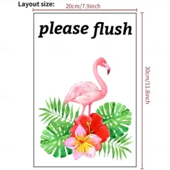 Toilet Sticker, Please Rinse, Funny Cartoon Turtle Pattern Self-Adhesive Wall Stickers, Bathroom Home Decoration Stickers, Removable Stickers