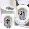 Toilet Stickers Funny Decorations Scary Toilet Cover Decoration 3D Horror Pattern DIY Bathroom Home Decor Skeleton Pumpkin Witch
