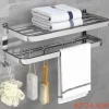 Toilet Storage Rack Non Perforated Stainless Steel Towel Rack Bathroom Towel Rack Hotel Bathroom Hardware Pendant 304 Thick Version
