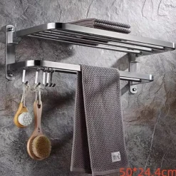 Toilet Storage Rack Non Perforated Stainless Steel Towel Rack Bathroom Towel Rack Hotel Bathroom Hardware Pendant 304 Thick Version