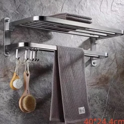 Toilet Storage Rack Non Perforated Stainless Steel Towel Rack Bathroom Towel Rack Hotel Bathroom Hardware Pendant 304 Thick Version