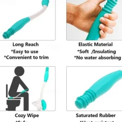 Toilet Tissue Aids Tools,Bottom Wiper,Tissue Grip Long Handle Reach Comfort Aid Holder Toilet Paper Toilet Aid Self Wipe Helper
