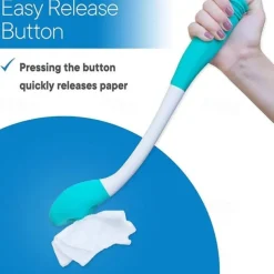 Toilet Tissue Aids Tools,Bottom Wiper,Tissue Grip Long Handle Reach Comfort Aid Holder Toilet Paper Toilet Aid Self Wipe Helper