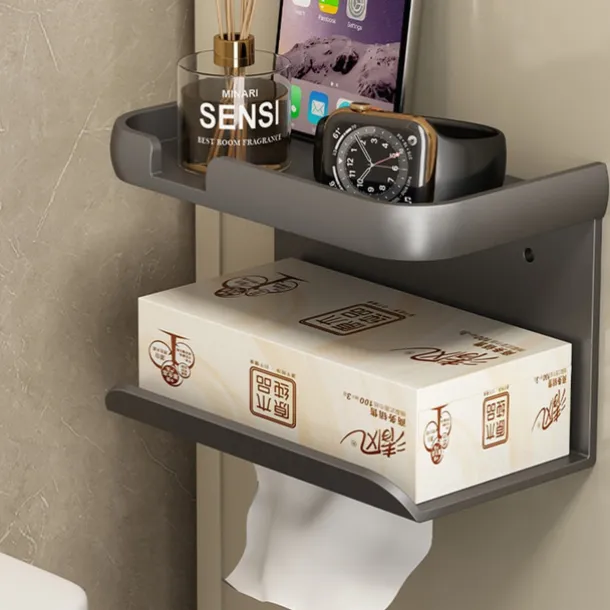 Toilet Tissue Holder Punch Free Toilet Roll Paper Storage Rack Tissue Box Toilet Toilet Paper Holder Toilet Paper Holder
