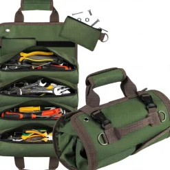 Tool Bag Tool Roll Organizer Roll Up Tool Bag With Detachable Pouches, Heavy Duty Tool Organizers With 6 Tool Pouches - Tool Roll Pouch For Mechanic, Electrician Hobbyist