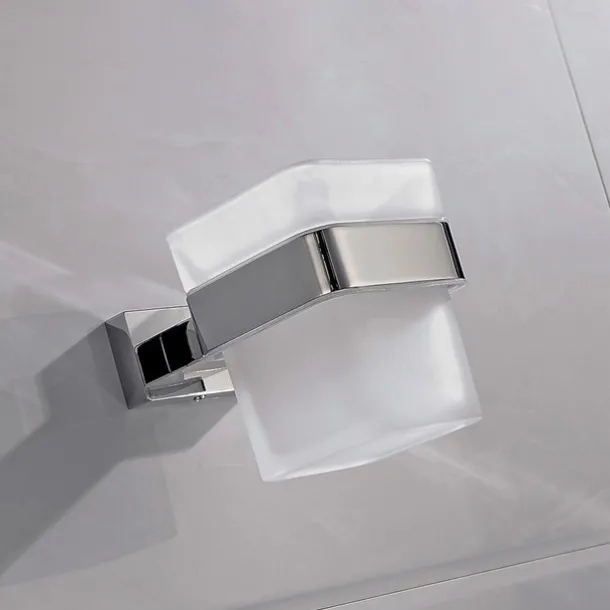 Toothbrush Holder & Tooth Glass Sets Wall Mounted Stainless Steel for Bathroom