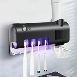 Toothbrush UV Sterilizer, Smart Toothbrush Sanitizer, Wall Mounted Toothbrush Holder, Bathroom Accessories