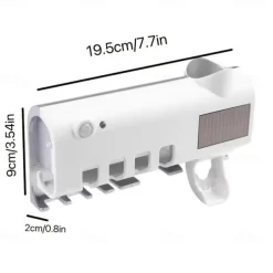 Toothbrush UV Sterilizer, Smart Toothbrush Sanitizer, Wall Mounted Toothbrush Holder, Bathroom Accessories
