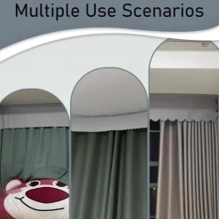 Top of Curtain Light Blocker, Light Blocking Curtains Toppers Velcro Portable Blackout for Window, Easy to Cut and Install Without Turning Holes