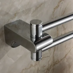 Towel Bar / Bathroom Shelf Foldable / Retractable Cable / Multilayer Contemporary / Modern Brass / Zinc Alloy / Metal 1pc - Bathroom Single / Double / 1-Towel Bar Wall Mounted