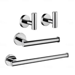 Towel Bar / Toilet Paper Holder / Robe Hook New Design / Adorable / Creative Contemporary / Modern Stainless Steel / Low-carbon Steel / Metal 4pcs - Bathroom Wall Mounted