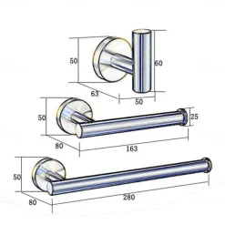 Towel Bar / Toilet Paper Holder / Robe Hook New Design / Adorable / Creative Contemporary / Modern Stainless Steel / Low-carbon Steel / Metal 4pcs - Bathroom Wall Mounted