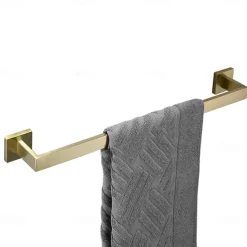 Towel Bar / Toilet Paper Holder / Robe Hook New Design / Creative Contemporary / Modern Stainless Steel / Low-carbon Steel / Metal 4pcs - Bathroom 1-Towel Bar Wall Mounted
