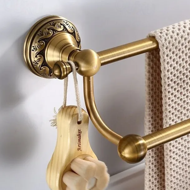 Towel Bar Foldable / Multilayer Antique Aluminum 1pc - Hotel bath Wall Mounted