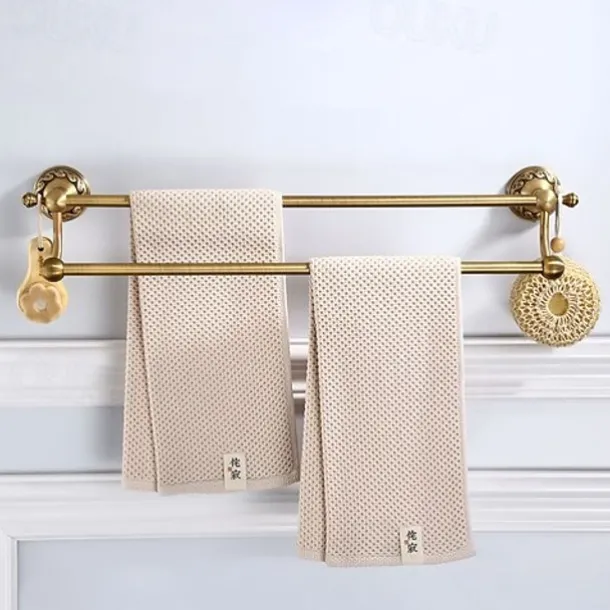 Towel Bar Foldable / Multilayer Antique Aluminum 1pc - Hotel bath Wall Mounted