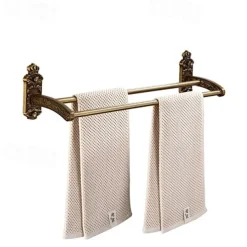 Towel Bar Foldable / Multilayer Antique Aluminum 1pc - Hotel bath Wall Mounted