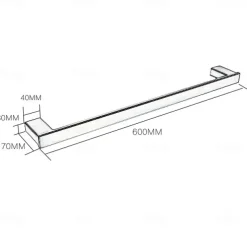Towel Bar New Design / Creative Contemporary / Modern Metal 1pc - Bathroom 1-Towel Bar Wall Mounted