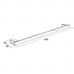 Towel Bar New Design / Creative Contemporary / Modern Stainless Steel / Low-carbon Steel / Metal 1pc - Bathroom Single Wall Mounted