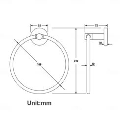 Towel Bar New Design Contemporary Stainless Steel Bathroom towel ring Wall Mounted