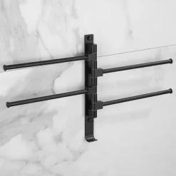 Towel Bar Robe Hook Bathroom Shelf Foldable Multilayer New Design Contemporary Modern Aluminum Metal 1PC - Bathroom 4-towel bar Wall Mounted